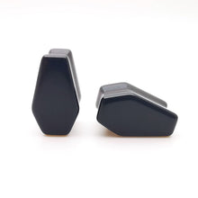 Load image into Gallery viewer, Black Obsidian Coffin Plugs Ear Gauges