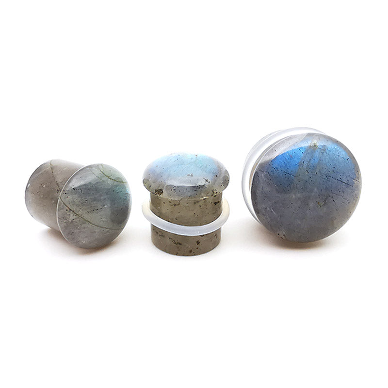 Labradorite Single Flare Plugs Ear Gauge Auxshine Jewelry