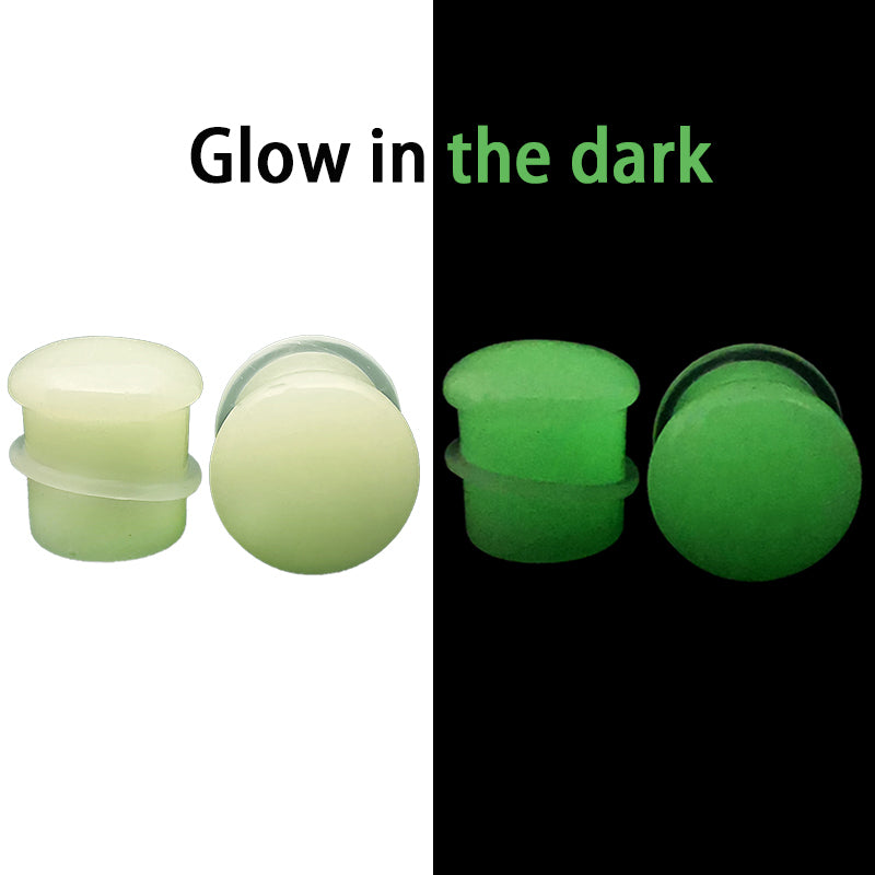 Glow in the Dark Stone Single Flare Plugs Ear Gauge