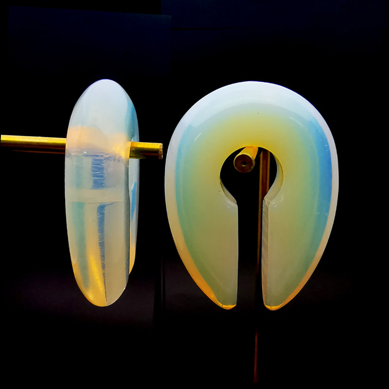 Oval Opalite Keyhole Ear Weights Hangers